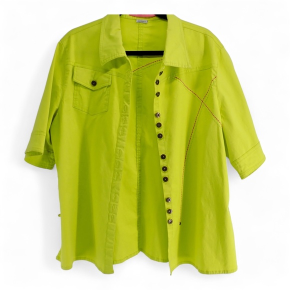 Alain Weiz Classy Retro Green Business Work Blazer Womens Size Large Button Up - Picture 3 of 11
